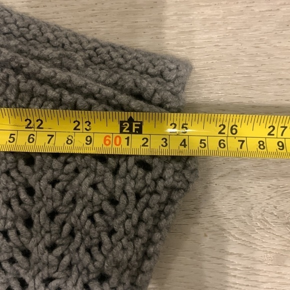 Helmut Lang Asymmetrical Open Knit Cashmere Wool Blend Sweater Top Size Medium - Picture 10 of 10